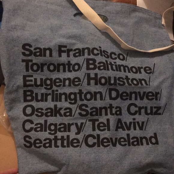 American Apparel Bags American Apparel Cities Denim Tote Bag New